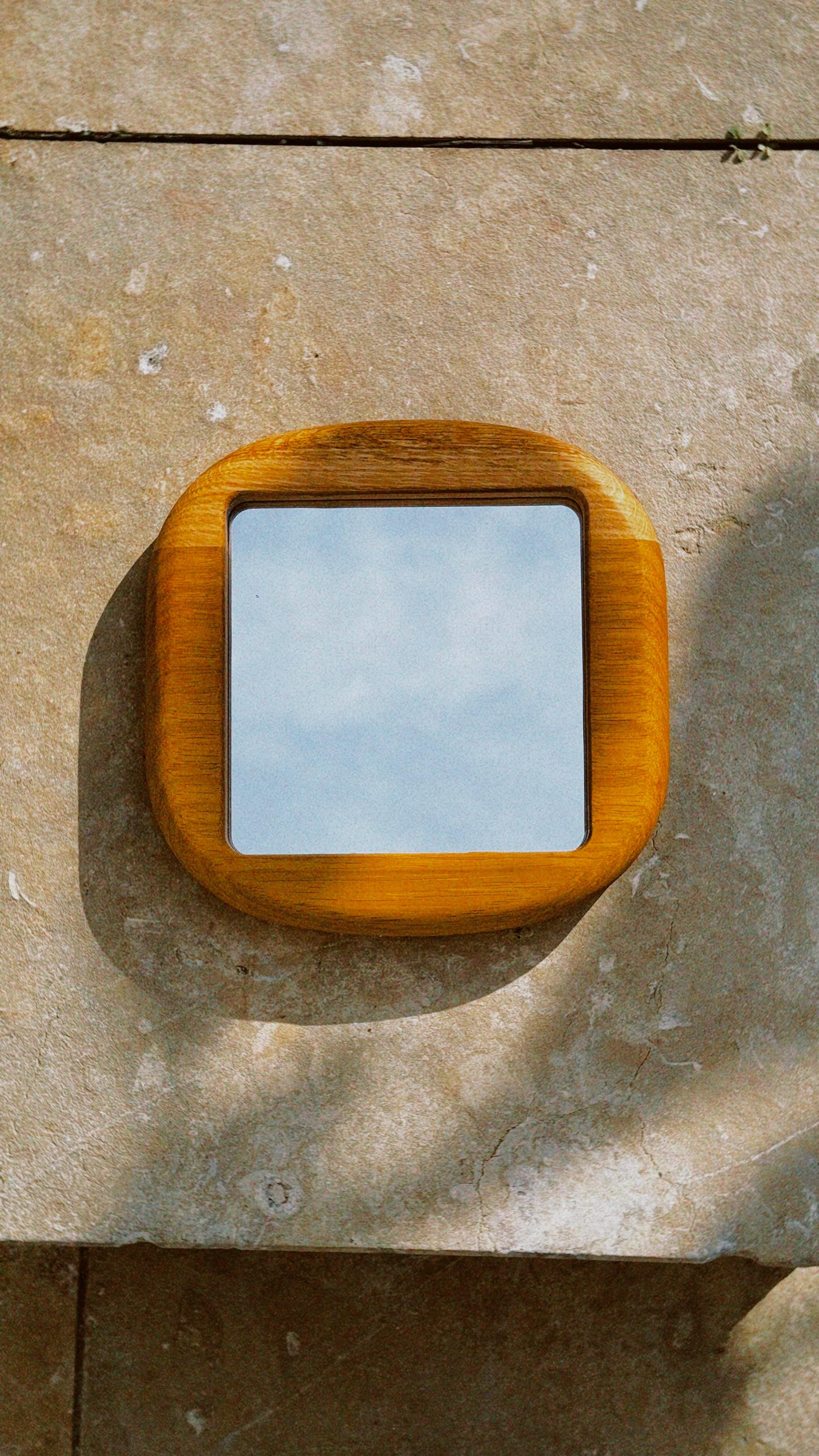 Miroir FL-M.01 en iroko et chêne
